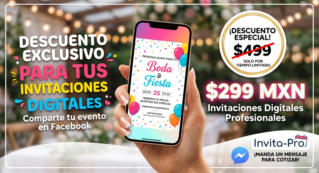 Descuento Exclusivo para tus Invitaciones Digitales